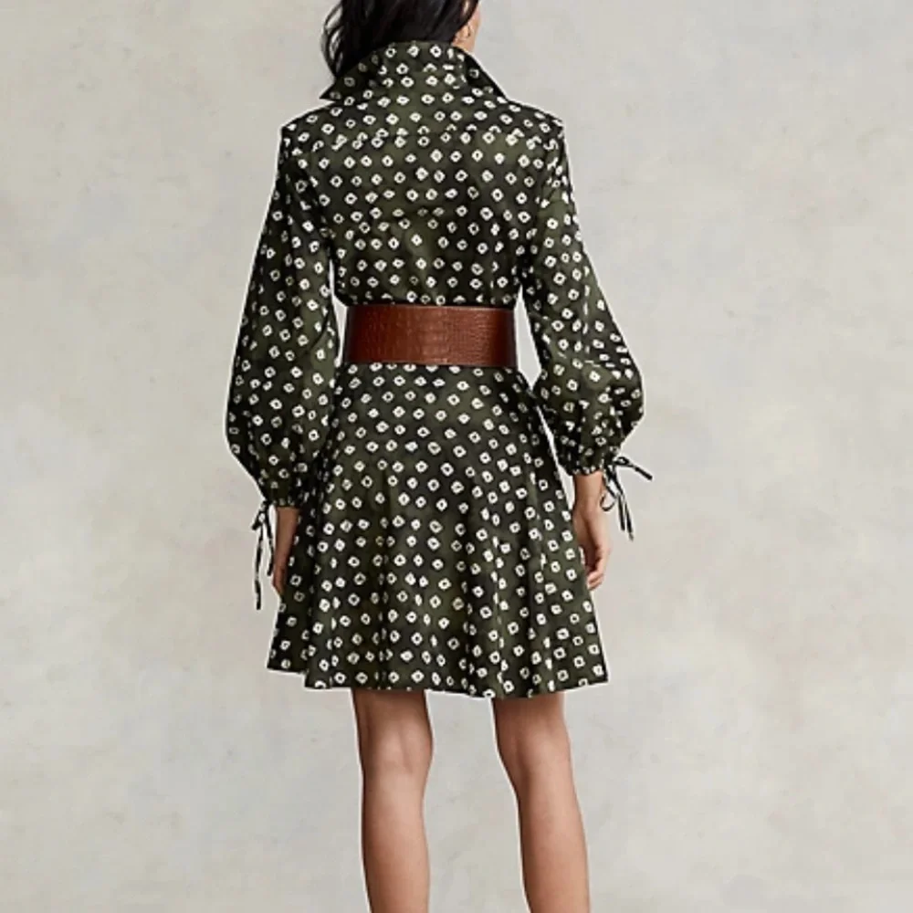 Polo Ralph Lauren Block-Print Tie-Cuff Cotton Shirtdress - Picture 3 of 10